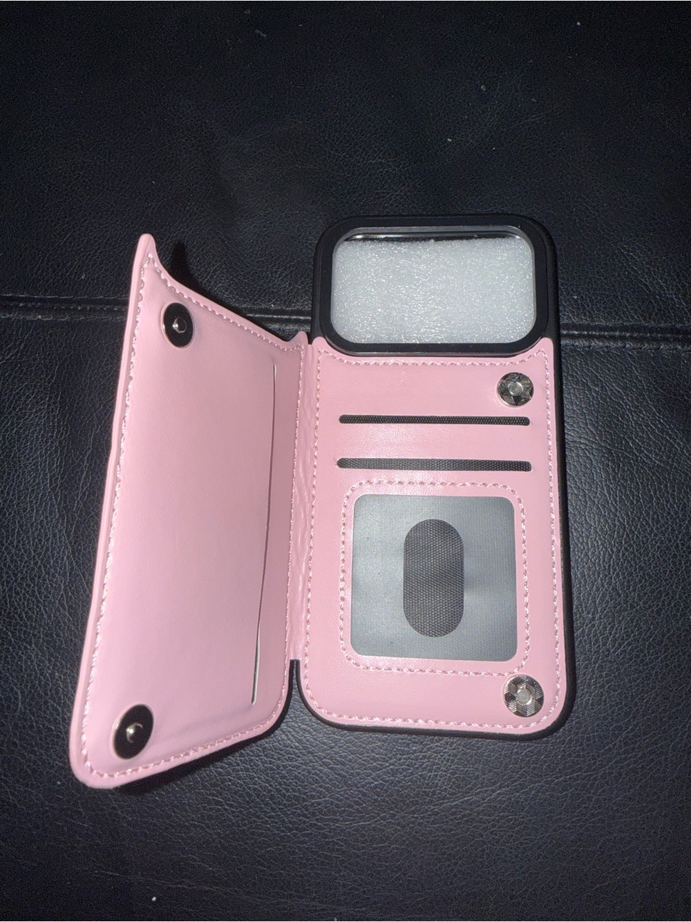 Pink Wallet Phone Case Folio with Card Slots fits iPhone 18 Pro NEW